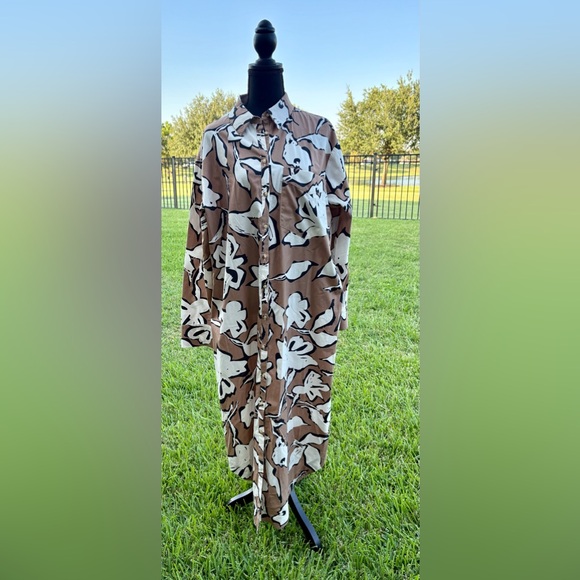 Anthropologie Maeve : The Soren Long Sleeve Shirt Dress - Picture 1 of 10